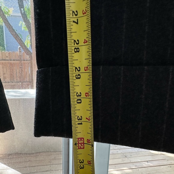 Banana Republic NWOT Martin Wool Cashmere Charcoal Striped Slacks Trousers Pants - Picture 12 of 16